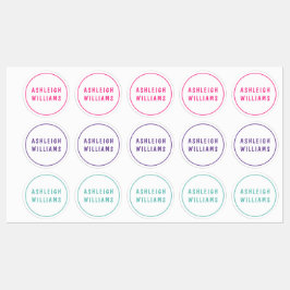 Minimale aangepaste persoonlijke meisjesnaam inste labels