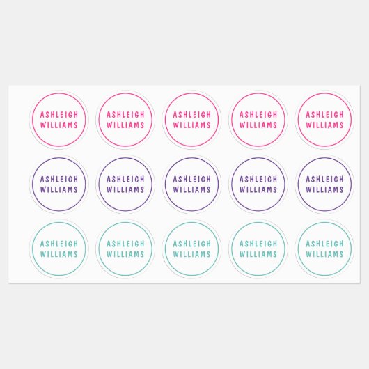 Minimale aangepaste persoonlijke meisjesnaam inste labels (Vel)