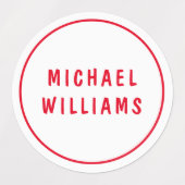 Minimale aangepaste persoonlijke padnaam instellen labels (Design 2)