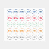 Minimale aangepaste persoonlijke padnaam kleding labels (Vel)