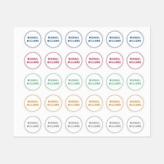 Minimale aangepaste persoonlijke padnaam kleding labels (Vel)