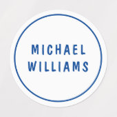 Minimale aangepaste persoonlijke padnaam kleding labels (Design 1)