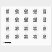 Minimale aangepaste QR-code-bedrijfssticker Ronde Sticker (Vel)