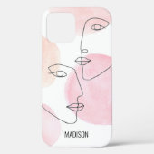 Minimale aangepaste roze Case-Mate iPhone case (Achterkant)