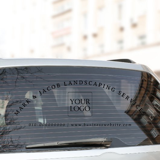 Minimale aangepaste tekst Business Logo Auto Vrach Raamsticker