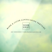 Minimale aangepaste tekst Business Logo Auto Vrach Raamsticker (Vel 3)