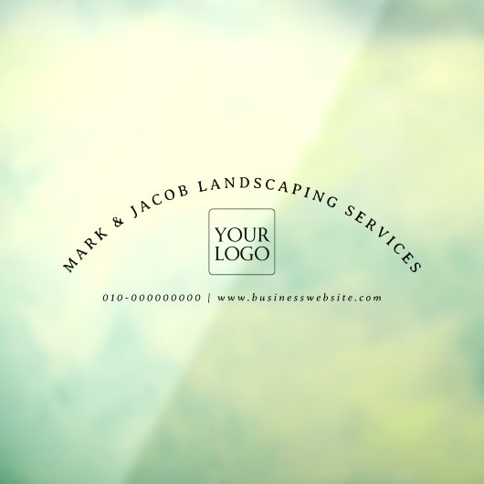 Minimale aangepaste tekst Business Logo Auto Vrach Raamsticker (Vel 3)