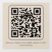 Minimale Aangepaste Tekst Pastelkleurige Crèmige V Raamsticker (Vel)