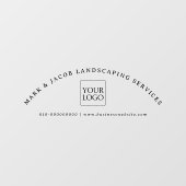 Minimale aangepaste tekst Zakelijk logo Auto vrach Raamsticker (Vel)