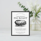 Minimale aangepaste uitnodiging voor pingroast BBQ (Staand voorkant)