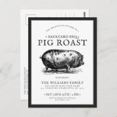 Minimale aangepaste uitnodiging voor pingroast BBQ (Voorkant / Achterkant)