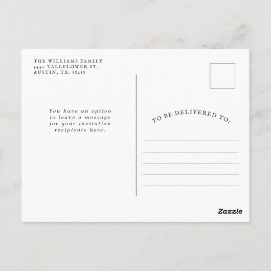 Minimale aangepaste uitnodiging voor pingroast BBQ (Achterkant)