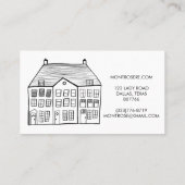 Minimale aangepaste woning in de vorm van een vast visitekaartje (Achterkant)