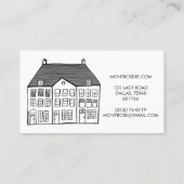 Minimale aangepaste woning in de vorm van een vast visitekaartje (Achterkant)