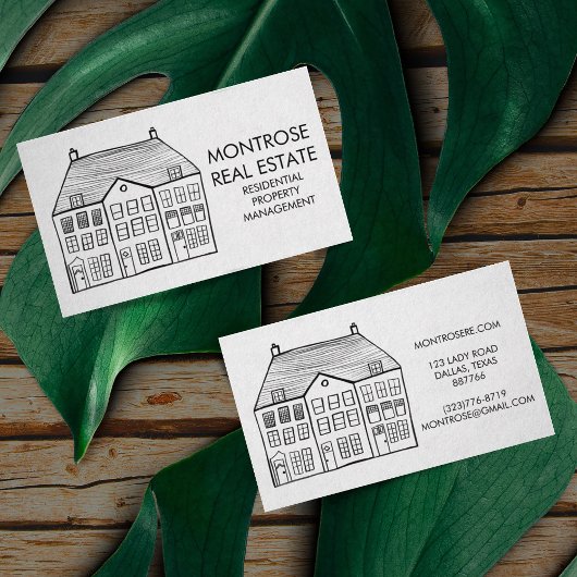 Minimale aangepaste woning in de vorm van een vast visitekaartje