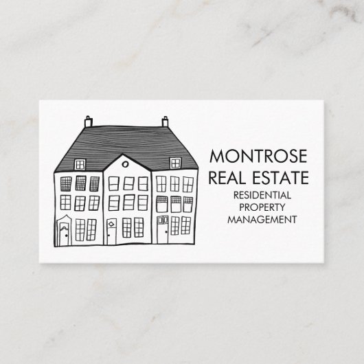 Minimale aangepaste woning in de vorm van een vast visitekaartje (Voorkant)