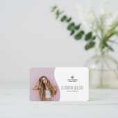 Minimale aangepaste zakelijke Logo foto Visitekaartje (Staand voorkant)