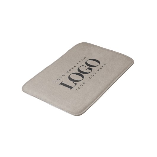 Minimale aangepaste zakelijke Logo Kraft Earthy-lo Badmat (Gekanteld)