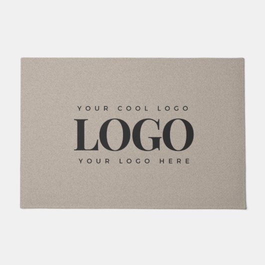 Minimale aangepaste zakelijke Logo Kraft Earthy-lo Deurmat (Voorkant)