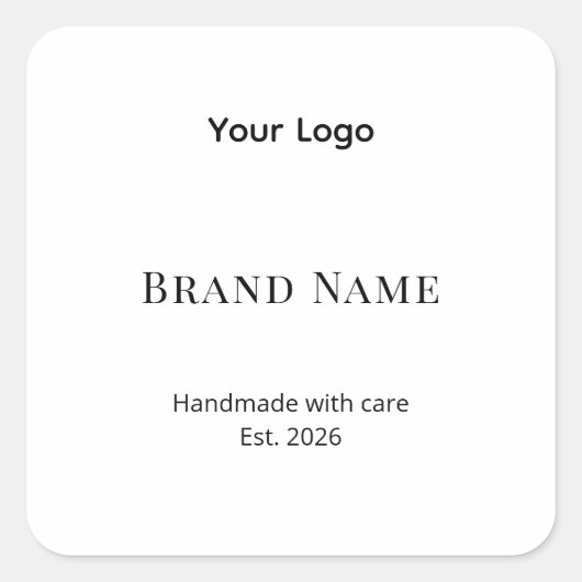 Minimale aangepaste zeep label | bewerkbaar vierka (Voorkant)
