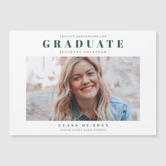 Minimale aankondiging afstuderen foto (Voorkant)