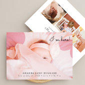 Minimale aankondiging geboorte van moderne fotocol