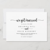 Minimale aankondiging kalligrafie (Voorkant)