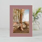 Minimale aankondiging met roze goudweduwen (Staand Voorkant)