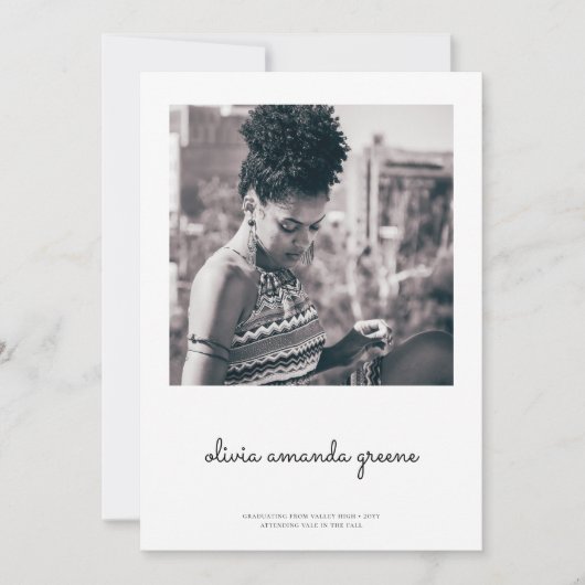 Minimale aankondiging van Afstuderen (Voorkant)