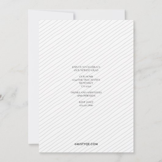 Minimale aankondiging van Afstuderen (Achterkant)