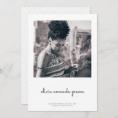 Minimale aankondiging van Afstuderen (Voorkant / Achterkant)