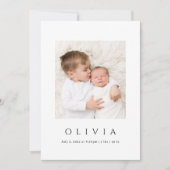 Minimale aankondiging van Baby-foto (Voorkant)