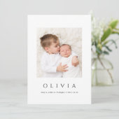 Minimale aankondiging van Baby-foto (Staand voorkant)