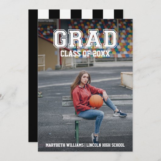 Minimale aankondiging van de Afstuderen van de Fot (Voorkant / Achterkant)