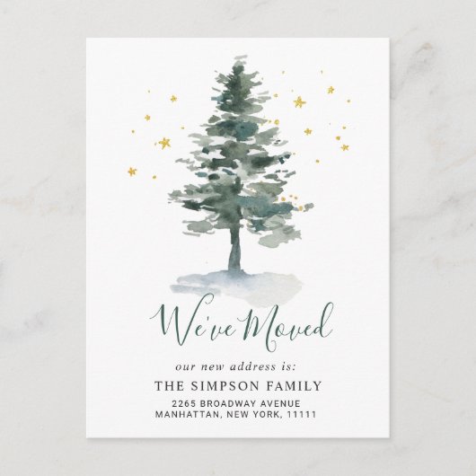 Minimale aankondiging van de exogene boompijn briefkaart (Voorkant)