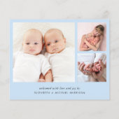 Minimale aankondiging van de foto van Twin Boys Bl (Achterkant)