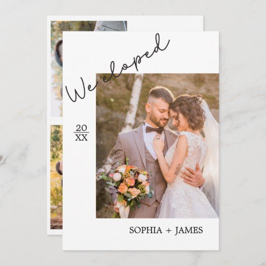 Minimale aankondiging van de fotowedstrijd (Voorkant / Achterkant)