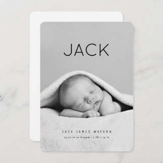 Minimale aankondiging van de geboorte van Baby