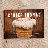 Minimale aankondiging van de geboorte van de Bekle