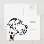 minimale aankondiging van een tekening van een Dee Briefkaart (Voorkant / Achterkant)
