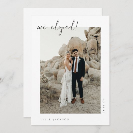 Minimale aankondiging van fotoplaatsing (Voorkant / Achterkant)