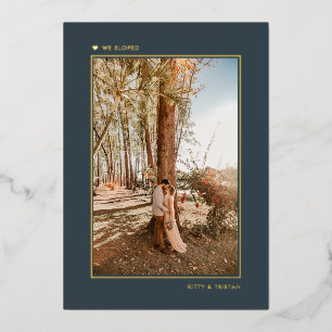 Minimale aankondiging van grijs goudhuwelijk