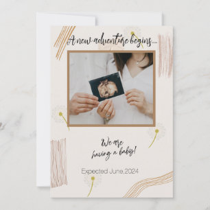 Minimale aankondiging van Neutrale beige zwangersc