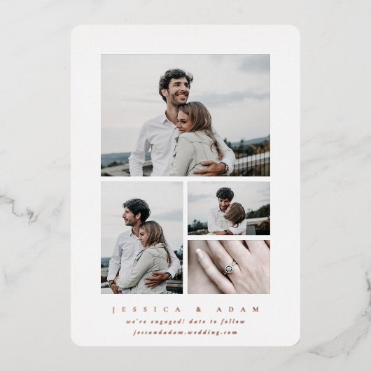 Minimale aankondiging van Verloving voor multi-fot (Voorkant)