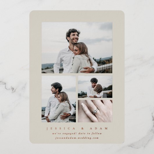 Minimale aankondiging van Verloving voor multi-fot (Voorkant)