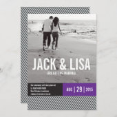 Minimale aankondigingen voor 'Save the Date' | Tro (Voorkant / Achterkant)