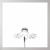 Minimale aanlooplijn in zwart-wit poster (Voorkant)