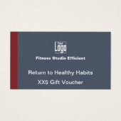 Minimale aanpasbare Gym Promo Gift Voucher Kaart (Voorkant)