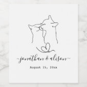 Minimale aantal aangepaste weddenschappen per part wijn etiket (Enkel label)