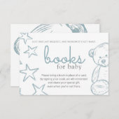 Minimale aanvraag voor een Baby shower met blauw T Kaart (Voorkant / Achterkant)